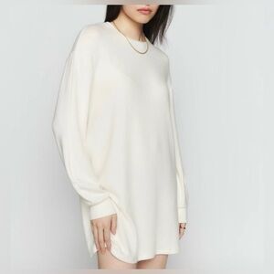 NWT Reformation [Oversized Long Sleeve Knit Mini Dress / Tunic - Cream*